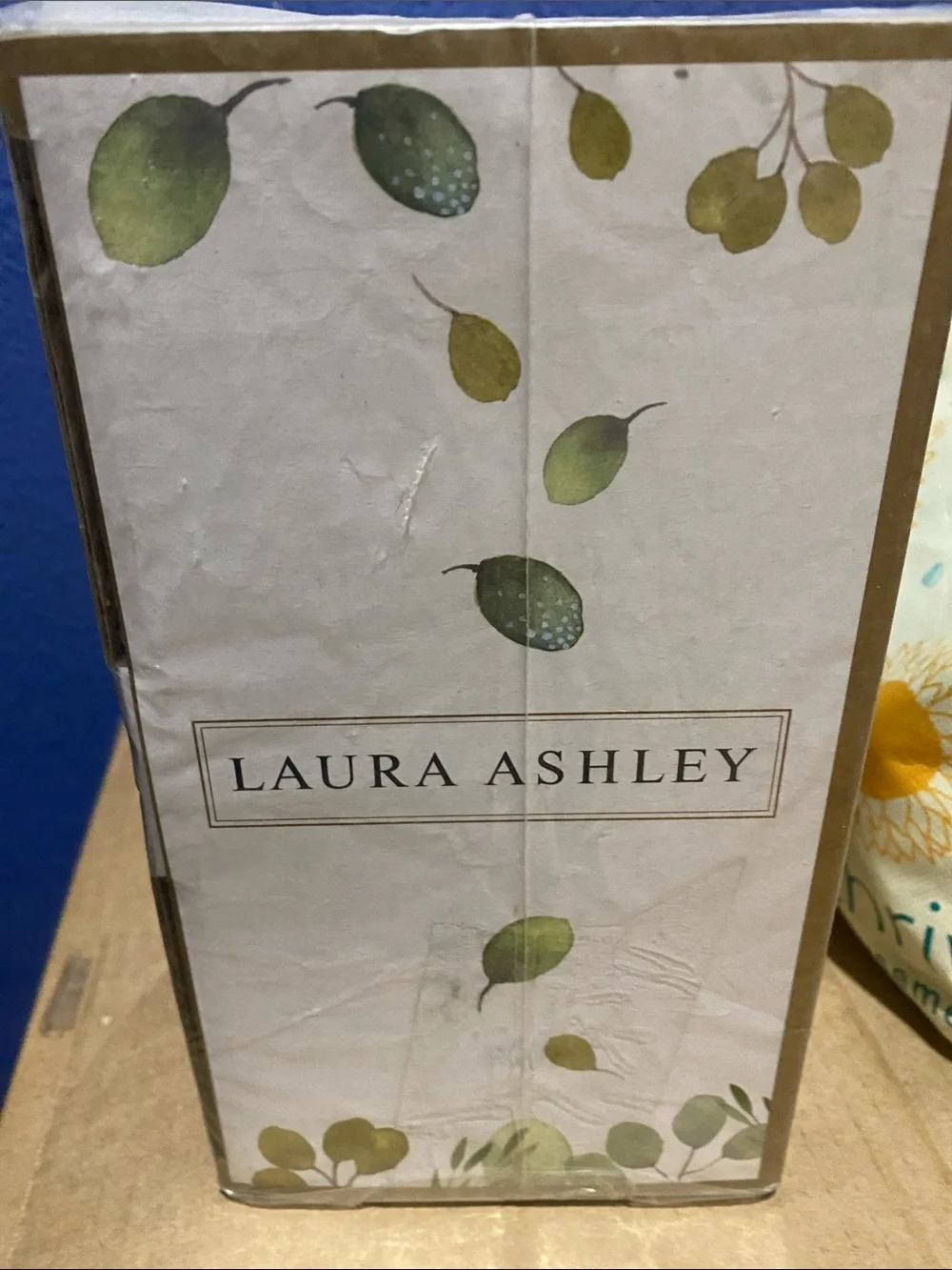 Laura Ashley White LED Floral Pillar Candle Set with Lavender Accents